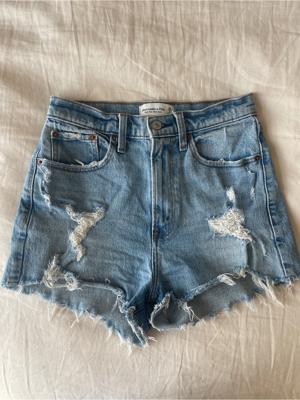 Abercrombie & Fitch Curve Love High Rise Mom Shorts